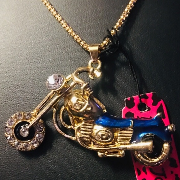Betsey Johnson Jewelry - Betsey Johnson Motorcycle necklace J16